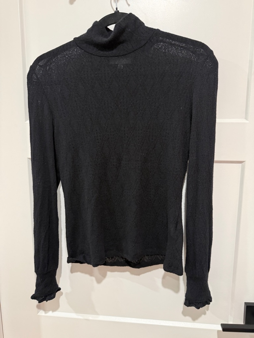 Ten Sixty Sherman Black Lightweight Turtleneck Sweater